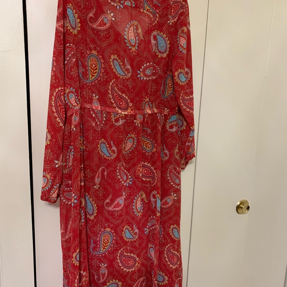 Woman’s red dress